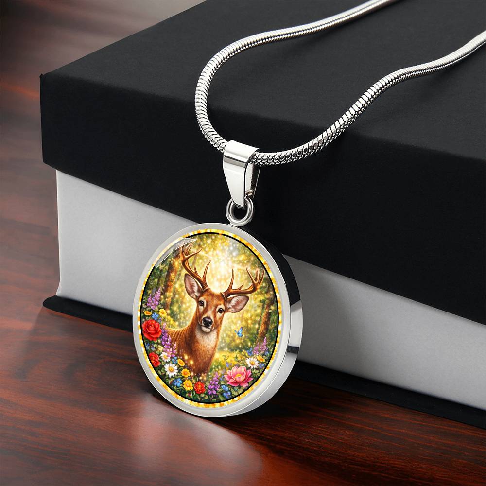 Deer Engraved Necklace Bracelet Keychain
