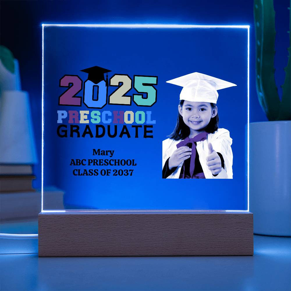 Preschool Graduation Photo LED Plaque-[Heartfelt Family Gift]