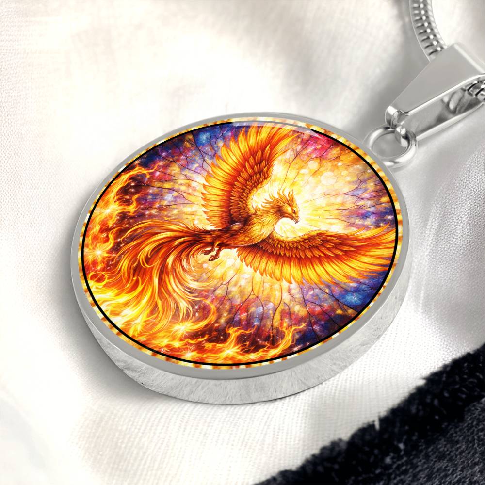 Rising Phoenix Personalized Engraved Necklace Bracelet or Keychain