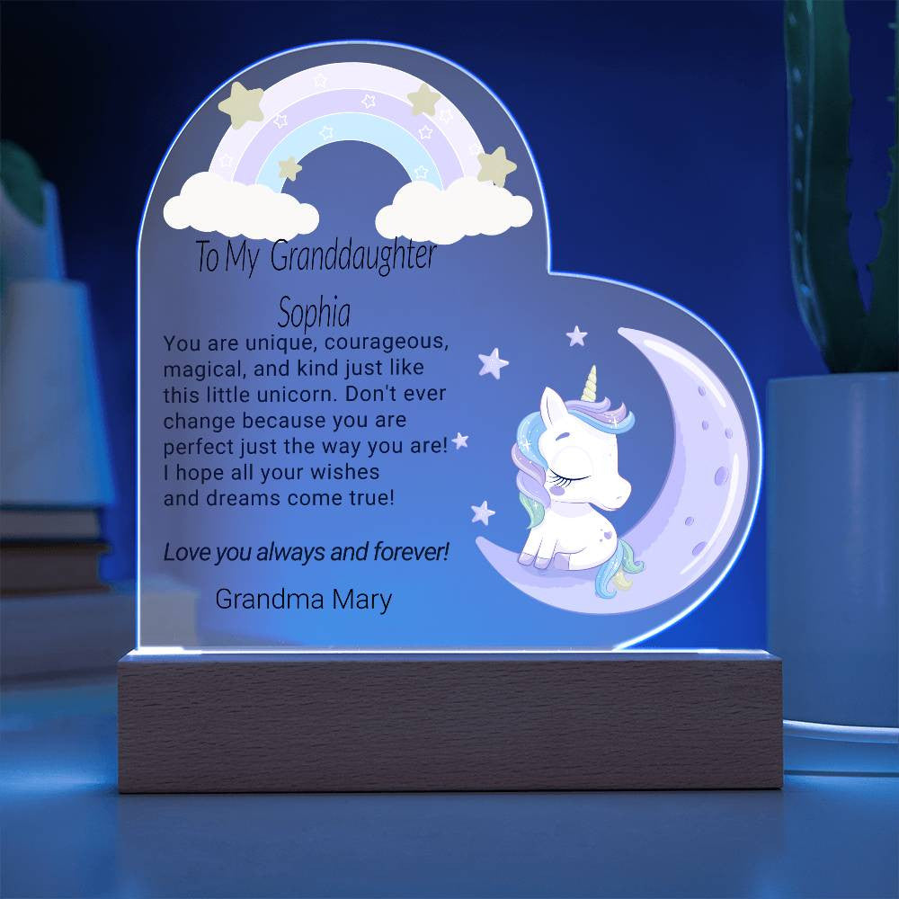 Personalized unicorn plaque led nightlight-[Heartfelt Family Gift]