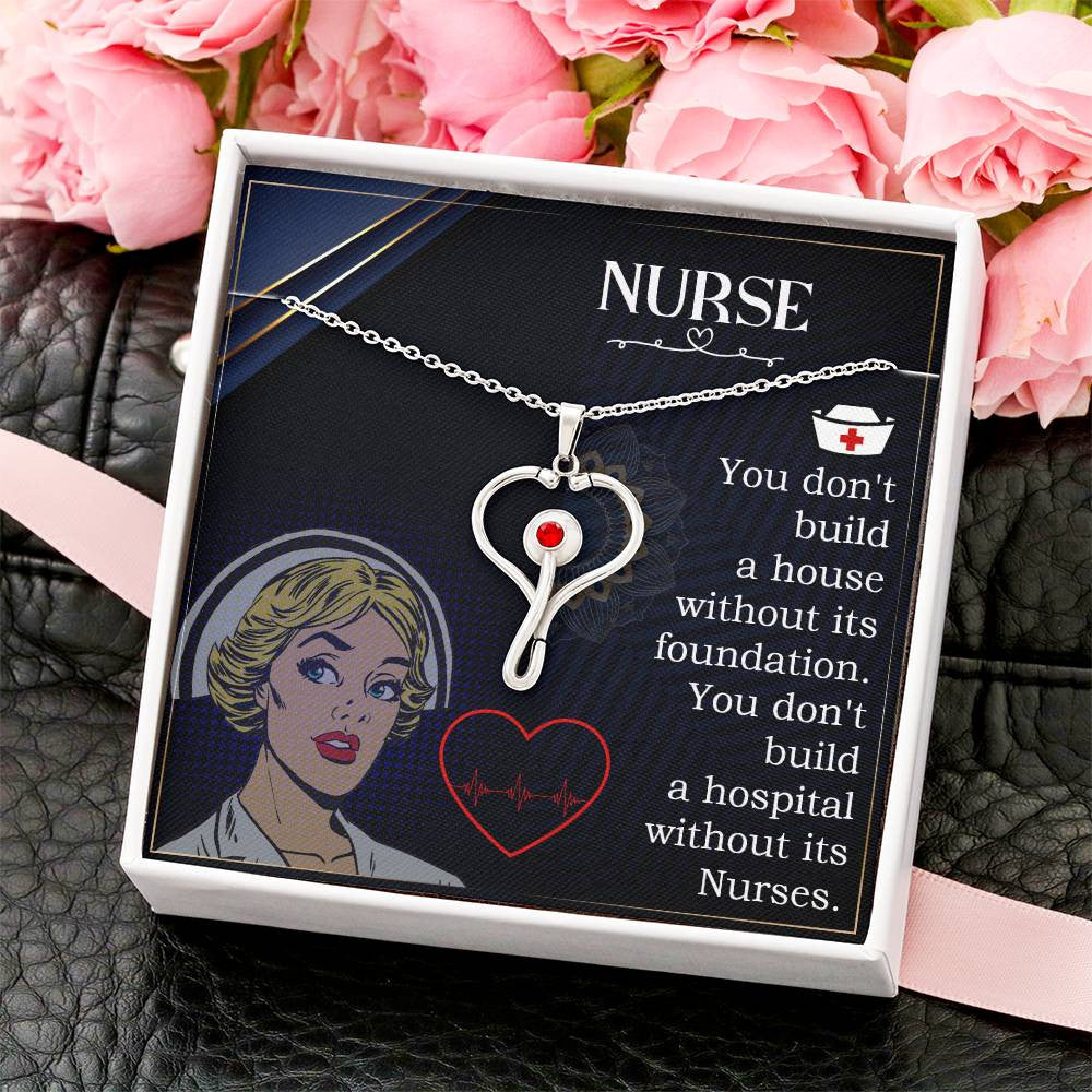 Nurse Appreciation Stethoscope Necklace Gift-[Heartfelt Family Gift]