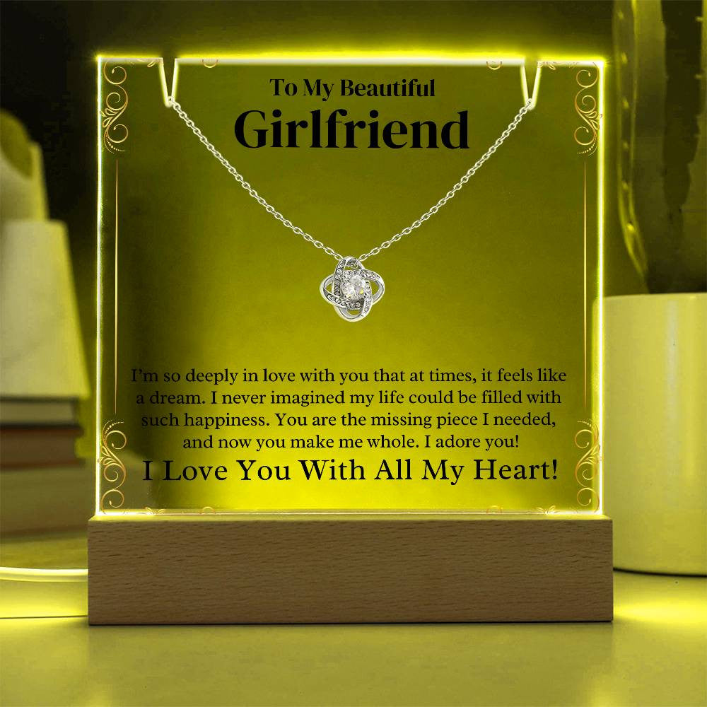 Girlfriend Lighted Jewelry Holder with Necklace Gift Set-[Heartfelt Family Gift]
