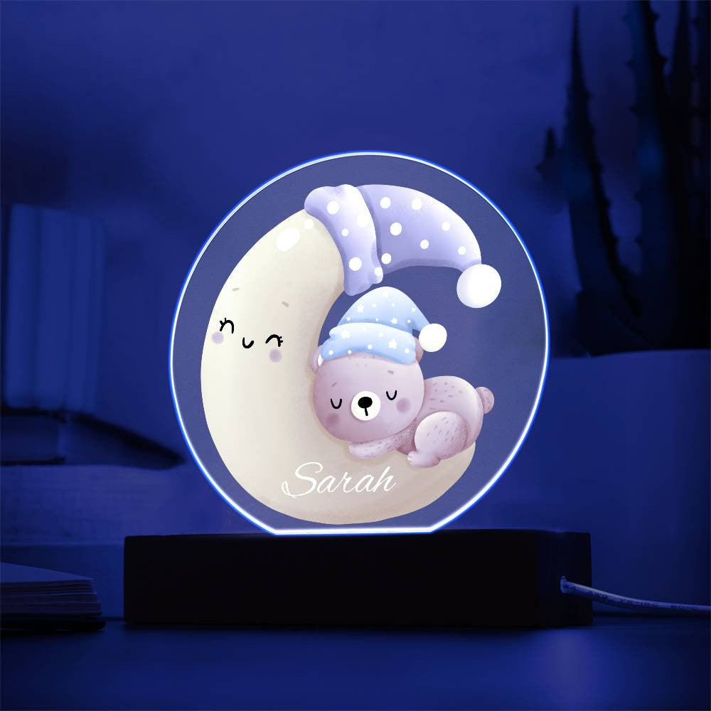 Teddy Bear Night Light Night Light For Kids Room, Nursery Night Light, Personalized Night Light, Girls Night Light, Gift For Kids, Baby Gift-[Heartfelt Family Gift]