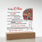 To My Mom LED Acrylic Heart Plaque
