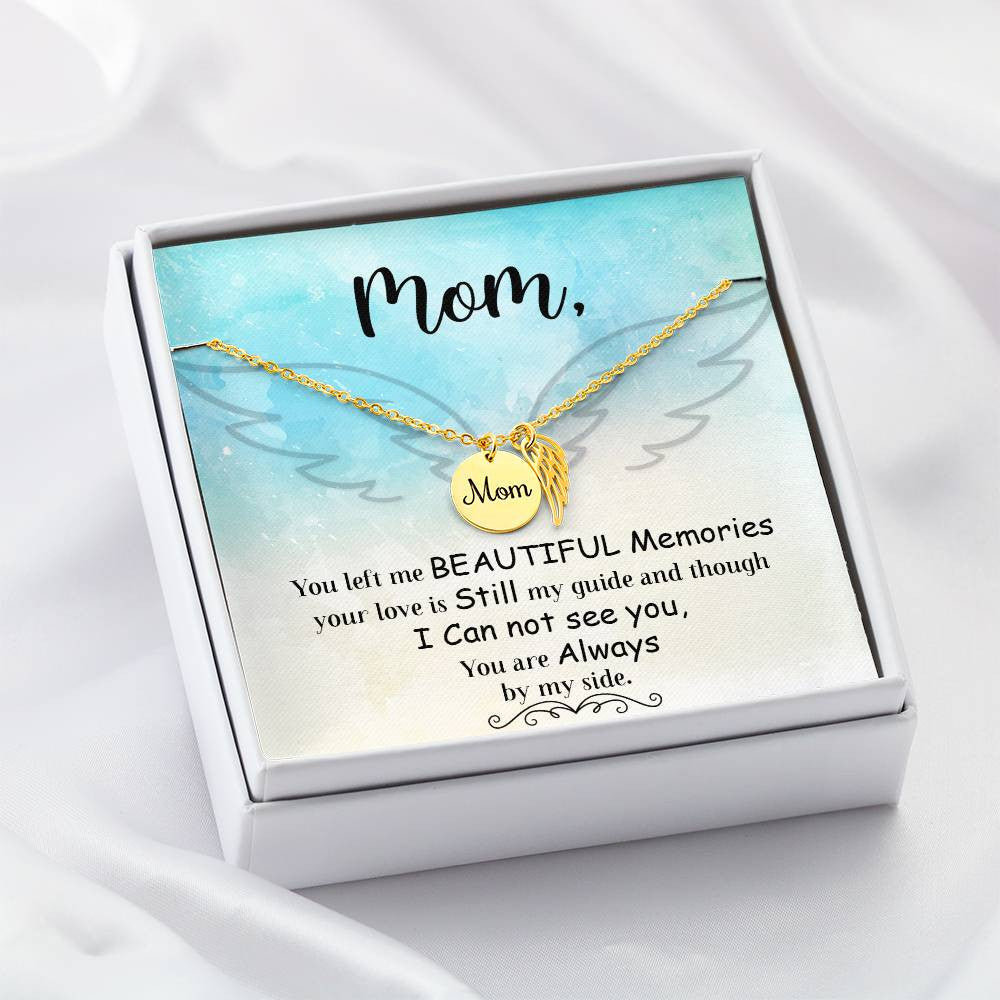You left me Mom Memorial Necklace-[Heartfelt Family Gift]