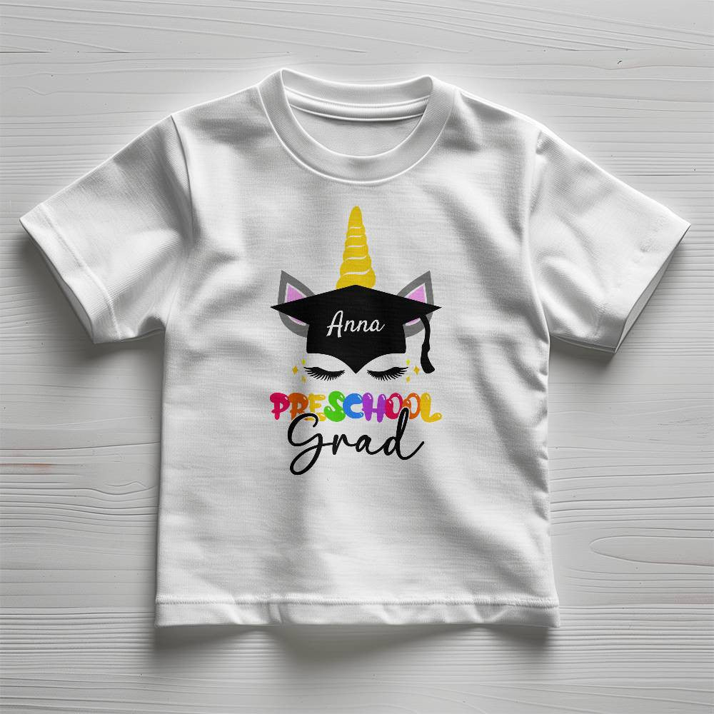 Personalized Name Preschool Graduation T-shirt-[Heartfelt Family Gift]