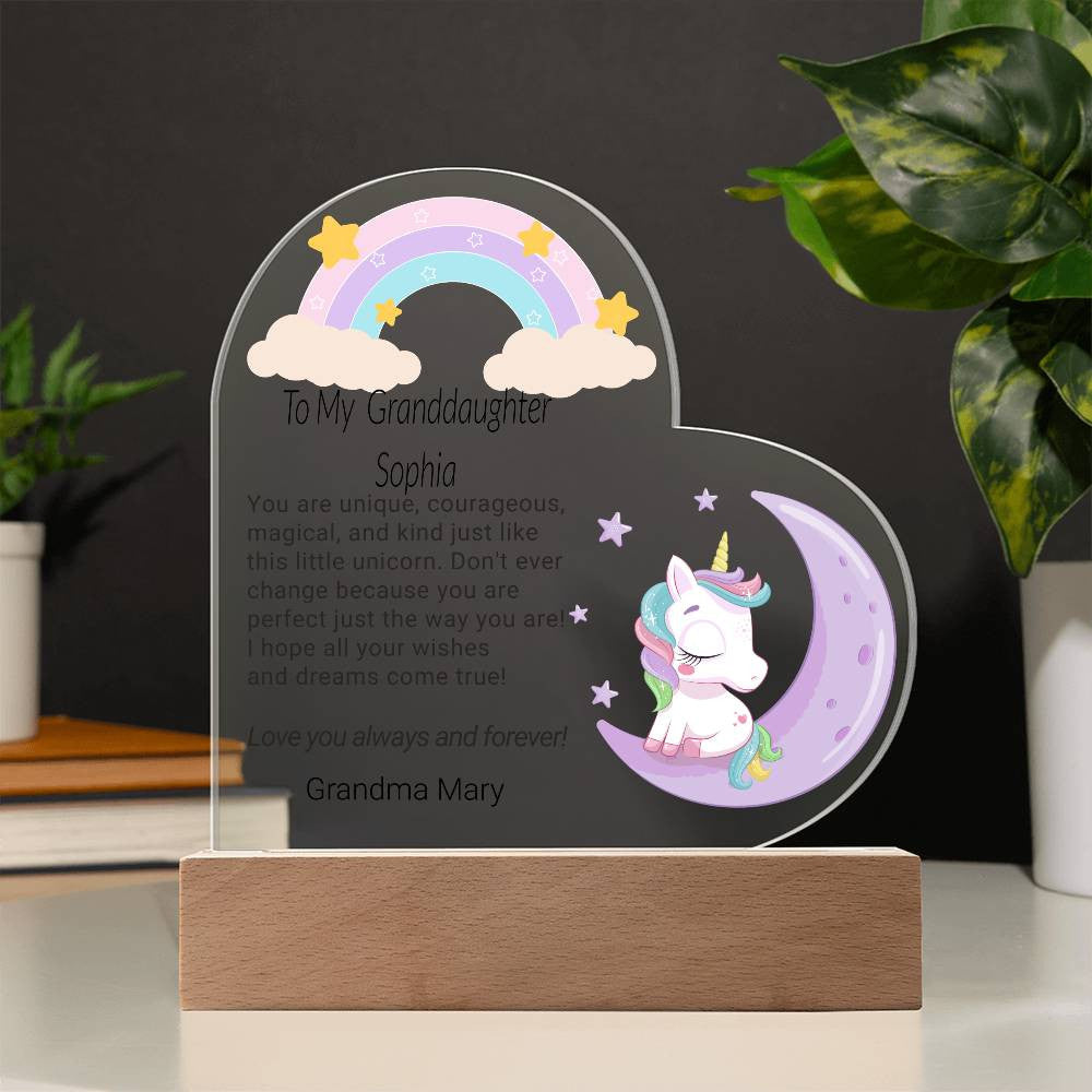 Personalized unicorn plaque led nightlight-[Heartfelt Family Gift]