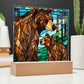 Bear Family Cub Acrylic Square Plaque-[Heartfelt Family Gift]