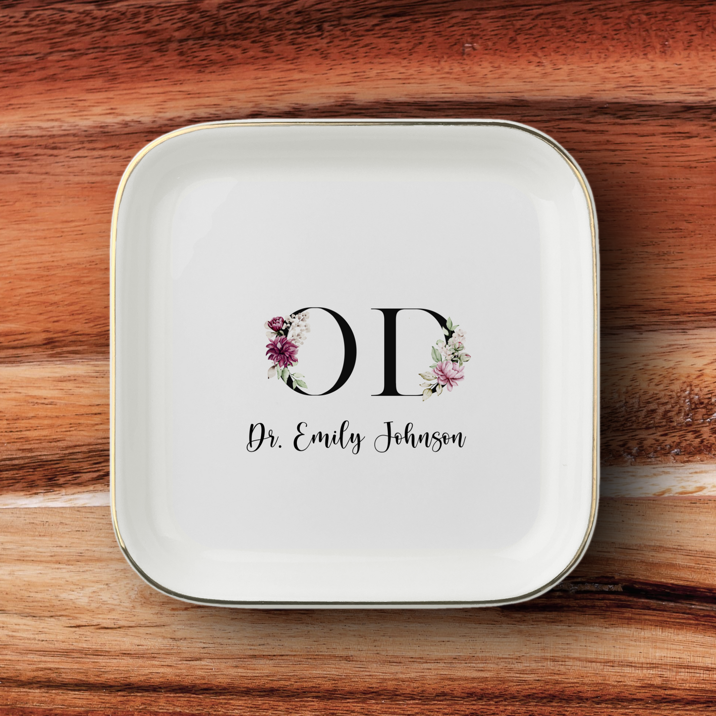 Optometrist Jewelry Dish, OD Graduation Gift, Personalized  Eye Doctor Ring Tray