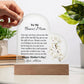 To My Bonus Mom Acrylic Heart Plaque Gift