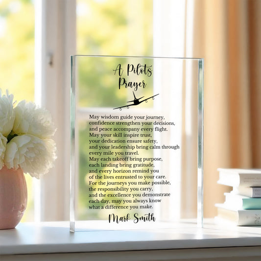 Pilot's Prayer Plaque Gift