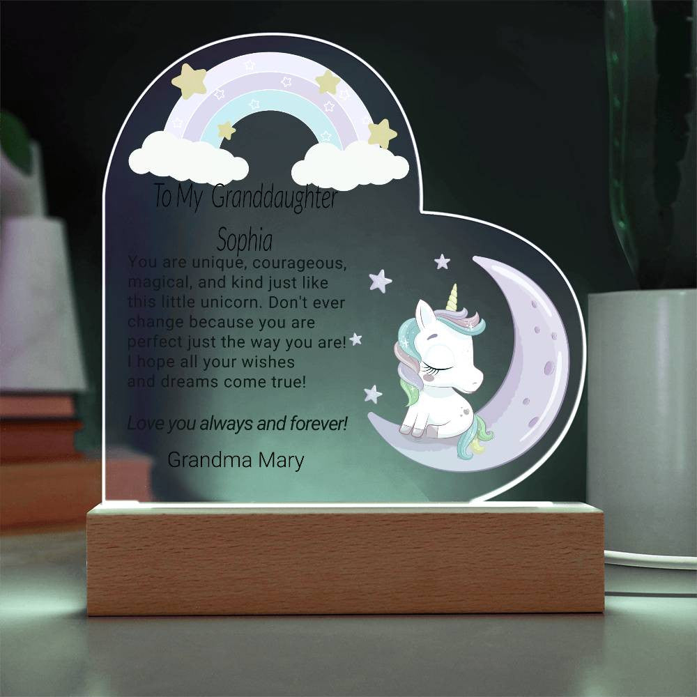 Personalized unicorn plaque led nightlight-[Heartfelt Family Gift]