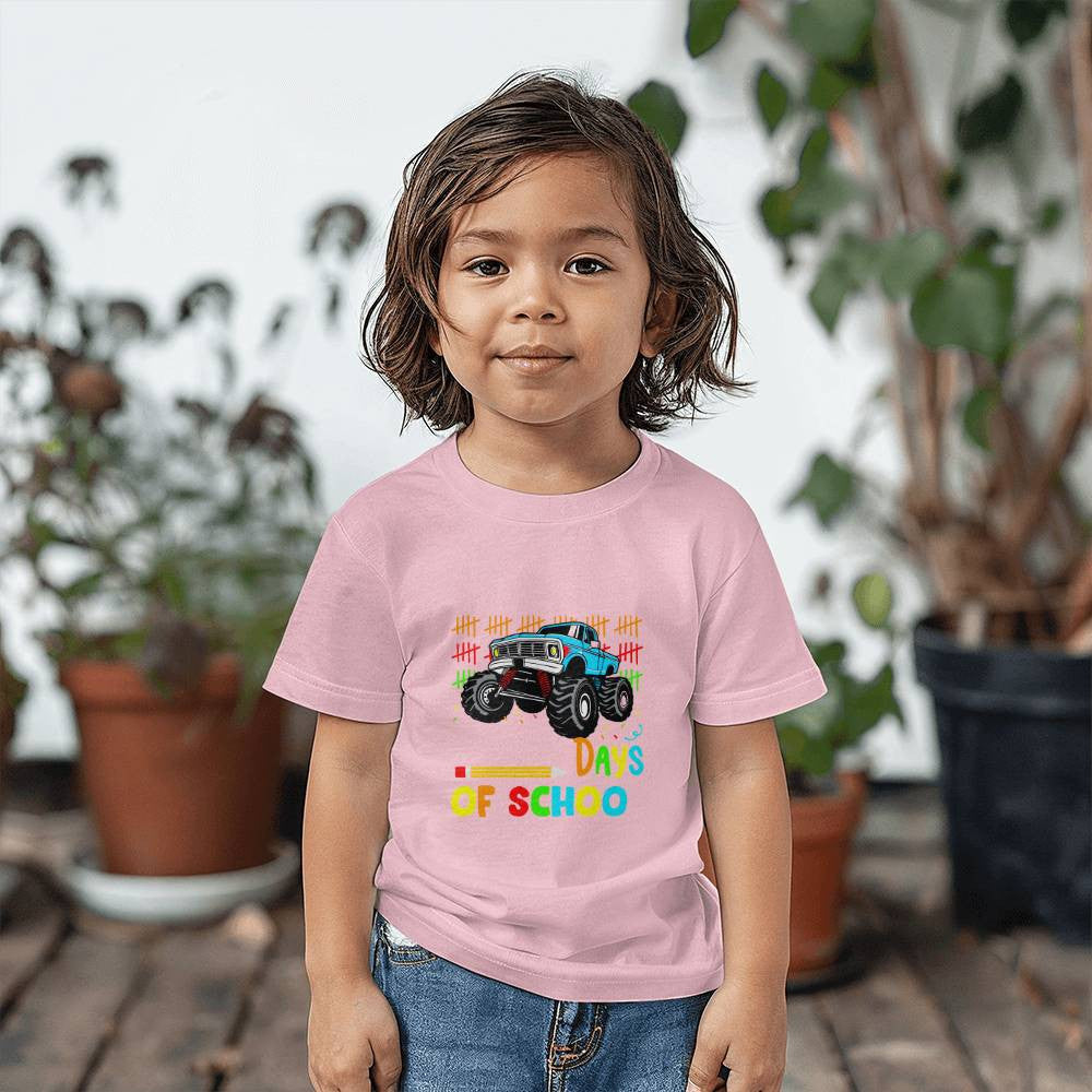 100 Days of School Truck T-shirt-[Heartfelt Family Gift]
