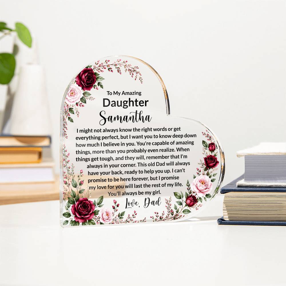 Daughter Heart Plaque Gift