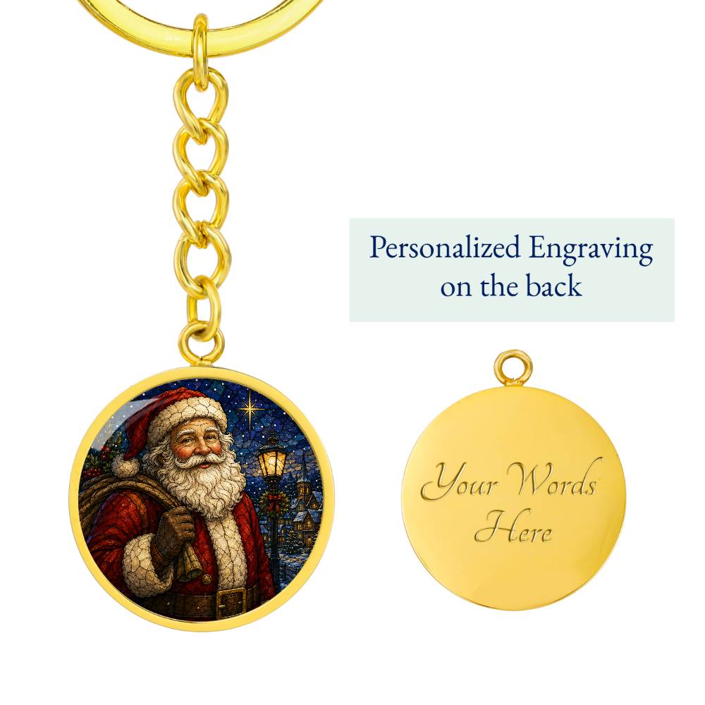 Personalized Santa Engraved Necklace