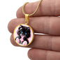 Cat heart Pendant Necklace with Engraving-[Heartfelt Family Gift]