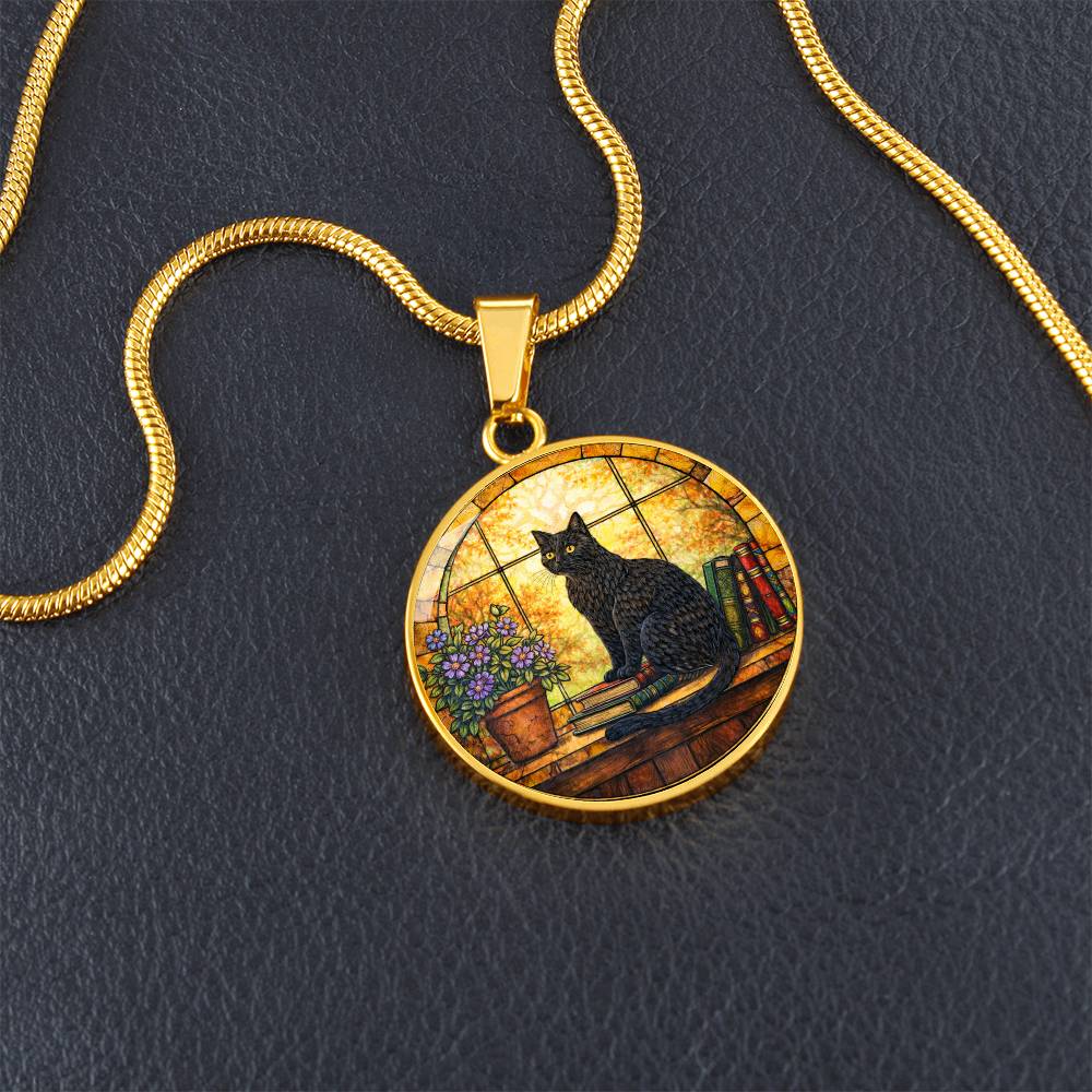 Cat Necklace with Engraved Pendant, Personalized Pet Jewelry, Unique Cat Lover Gift, Custom Photo Necklace, Keepsake with Optional Engraving