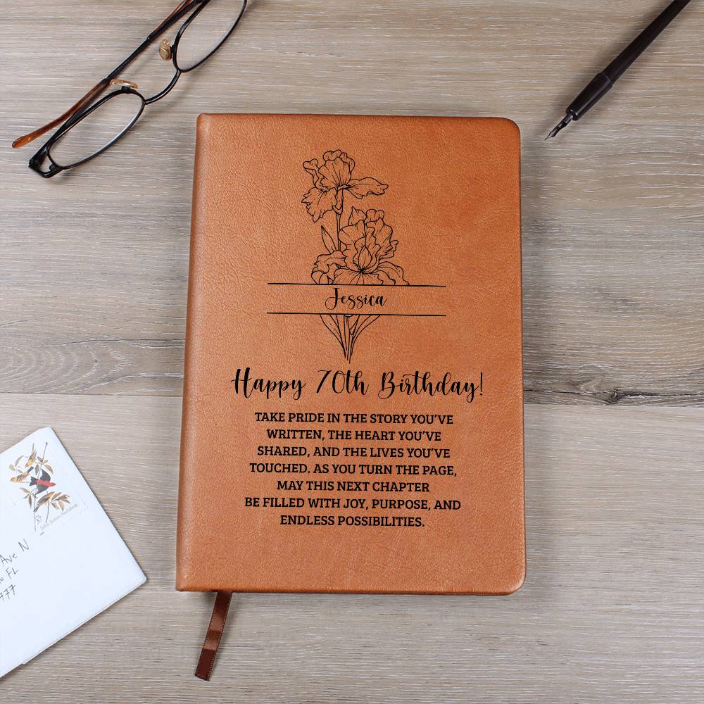 70th Birthday Birth Flower Journal