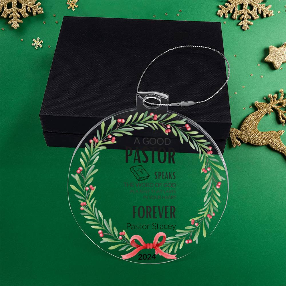 Pastor Acrylic Christmas Ornament Gift-[Heartfelt Family Gift]