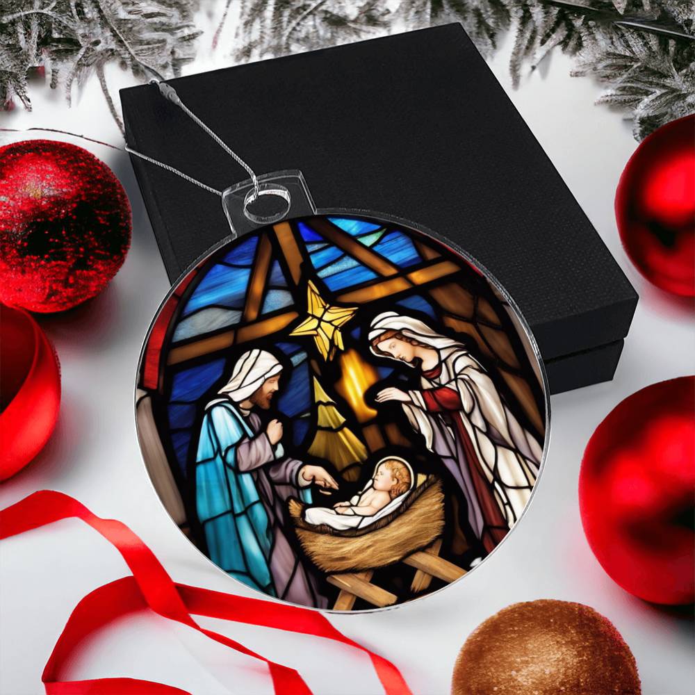 Baby Jesus Nativity Acrylic Ornament Plaque
