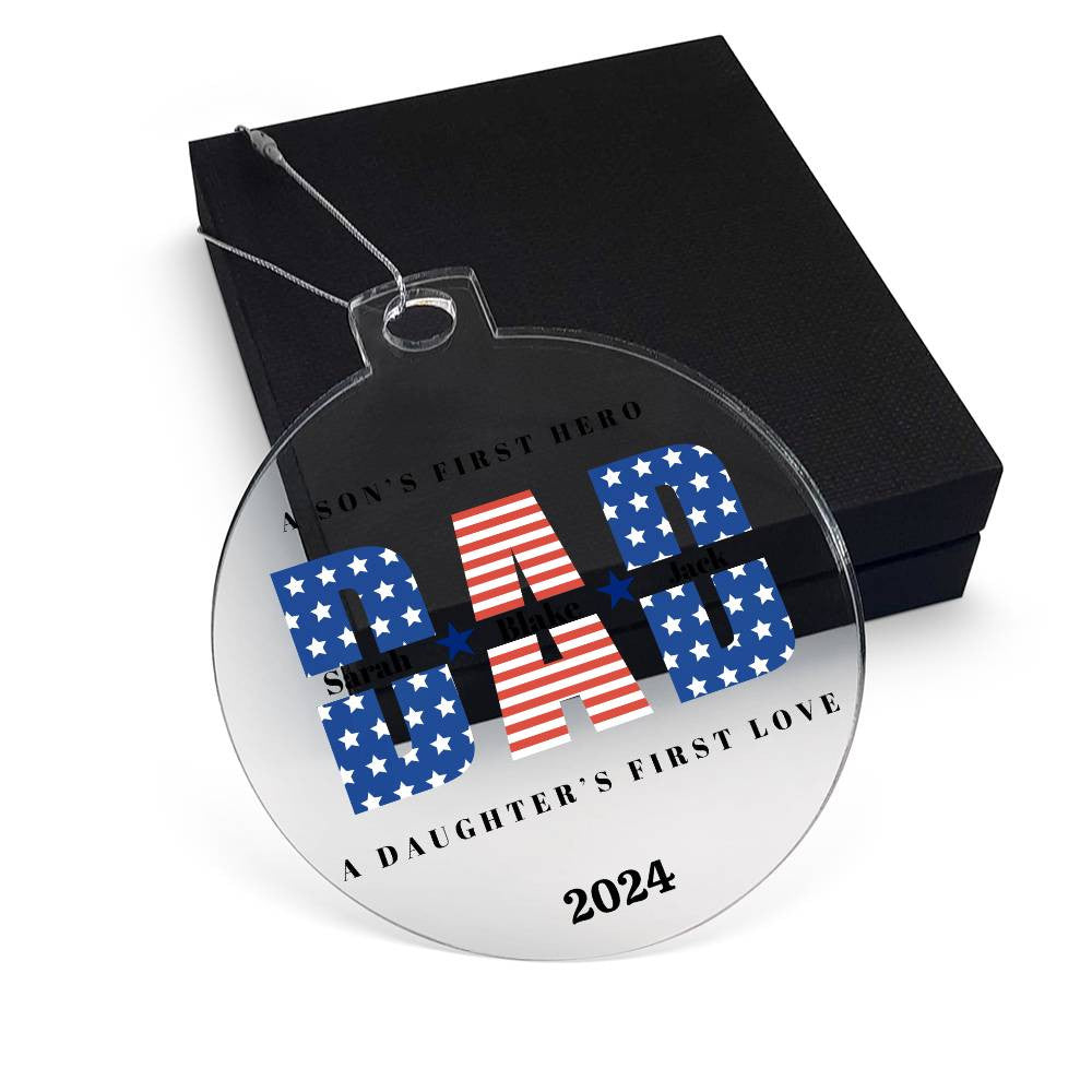 Military Dad Acrylic Ornament-[Heartfelt Family Gift]