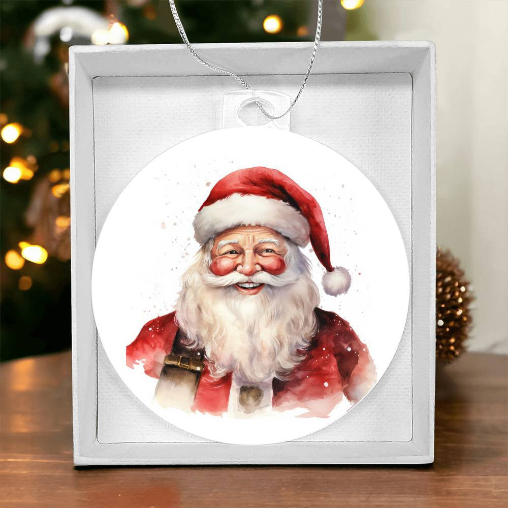 Santa Acrylic Christmas Ornament-[Heartfelt Family Gift]