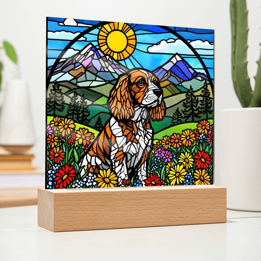 English Cocker Spaniel Lighted Plaque