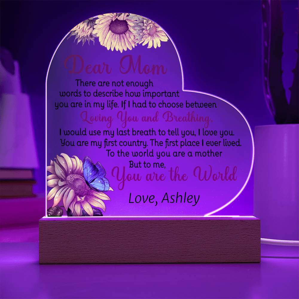 Mom Sunflower Acrylic Plaque Gift-[Heartfelt Family Gift]