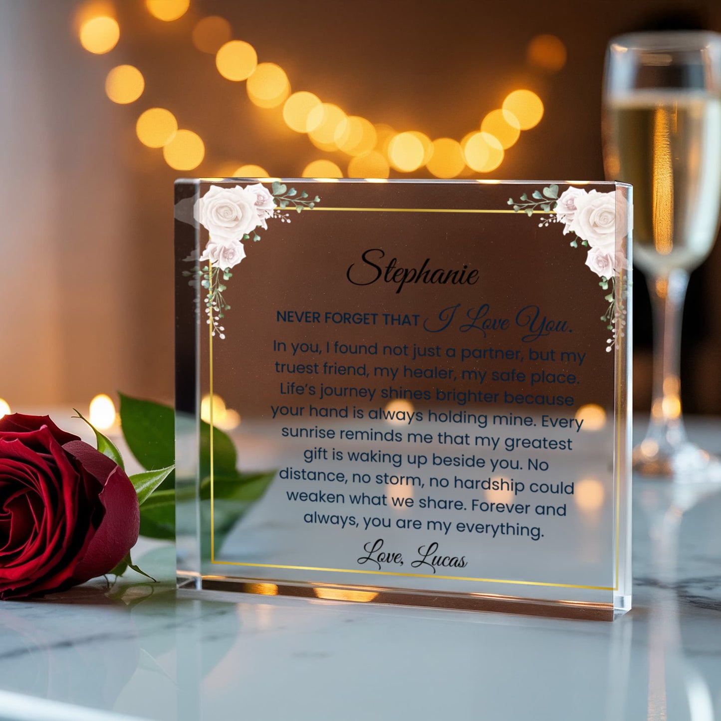 Personalized Love Plaque for Husband or Wife