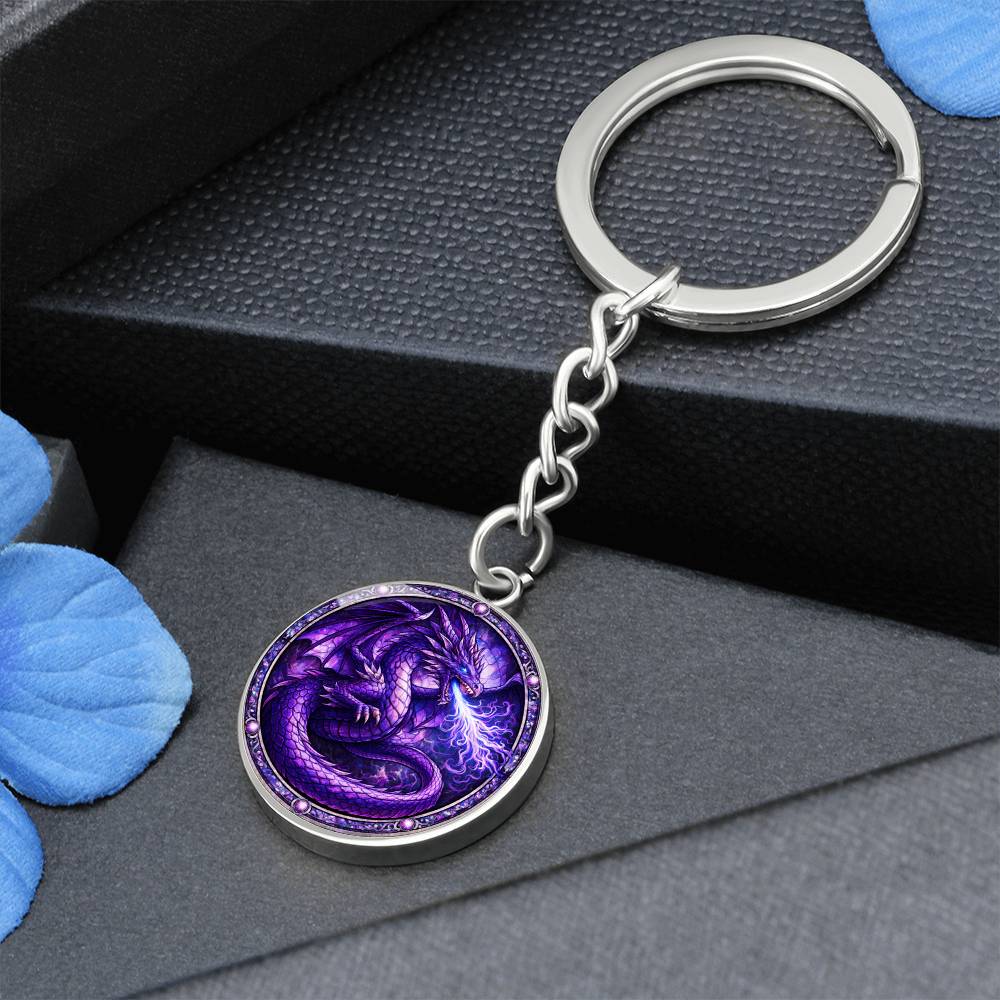 Personalized Purple Engraved Necklace Bracelet or Keychain