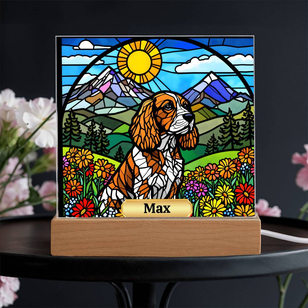 English Cocker Spaniel Lighted Plaque