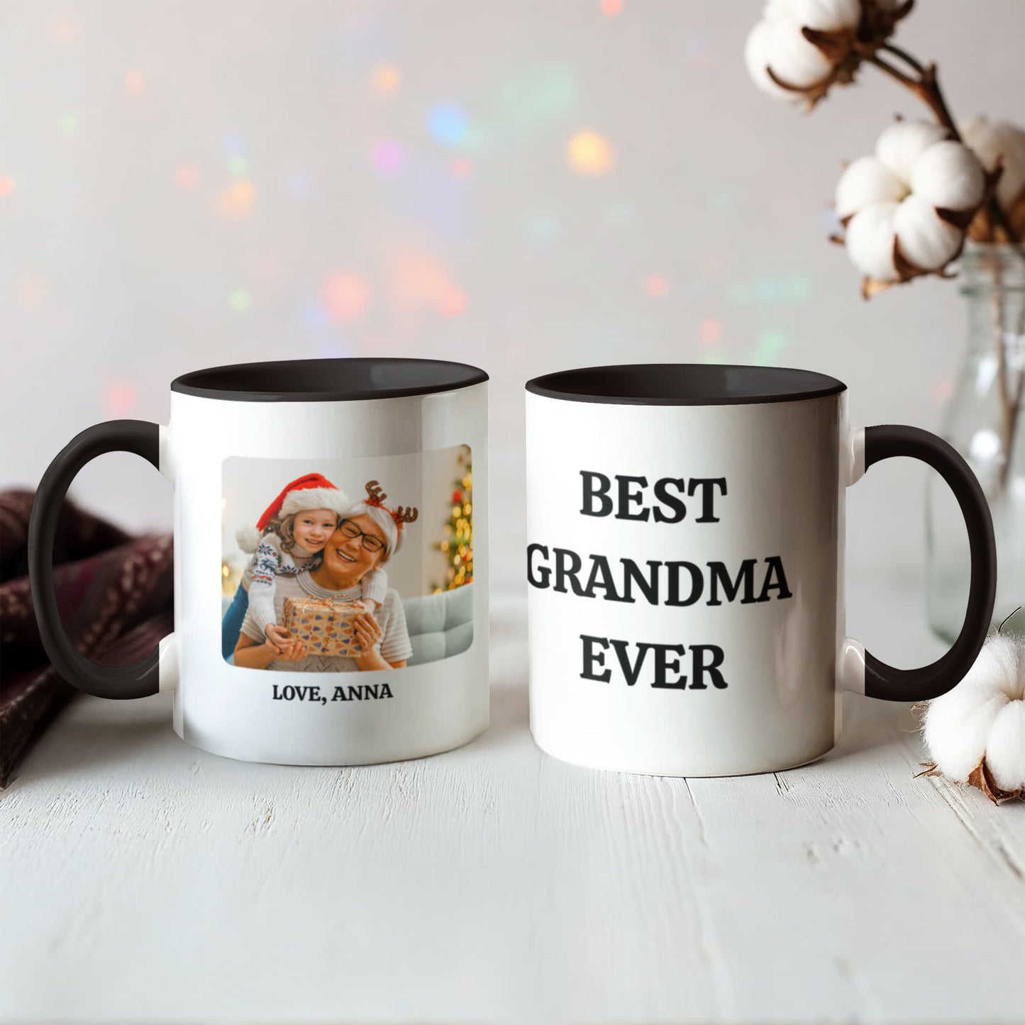 Best Grandma Ever Color Accent Mugs