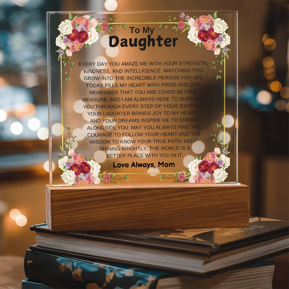 To My Daughter Plaque Gift-[Heartfelt Family Gift]