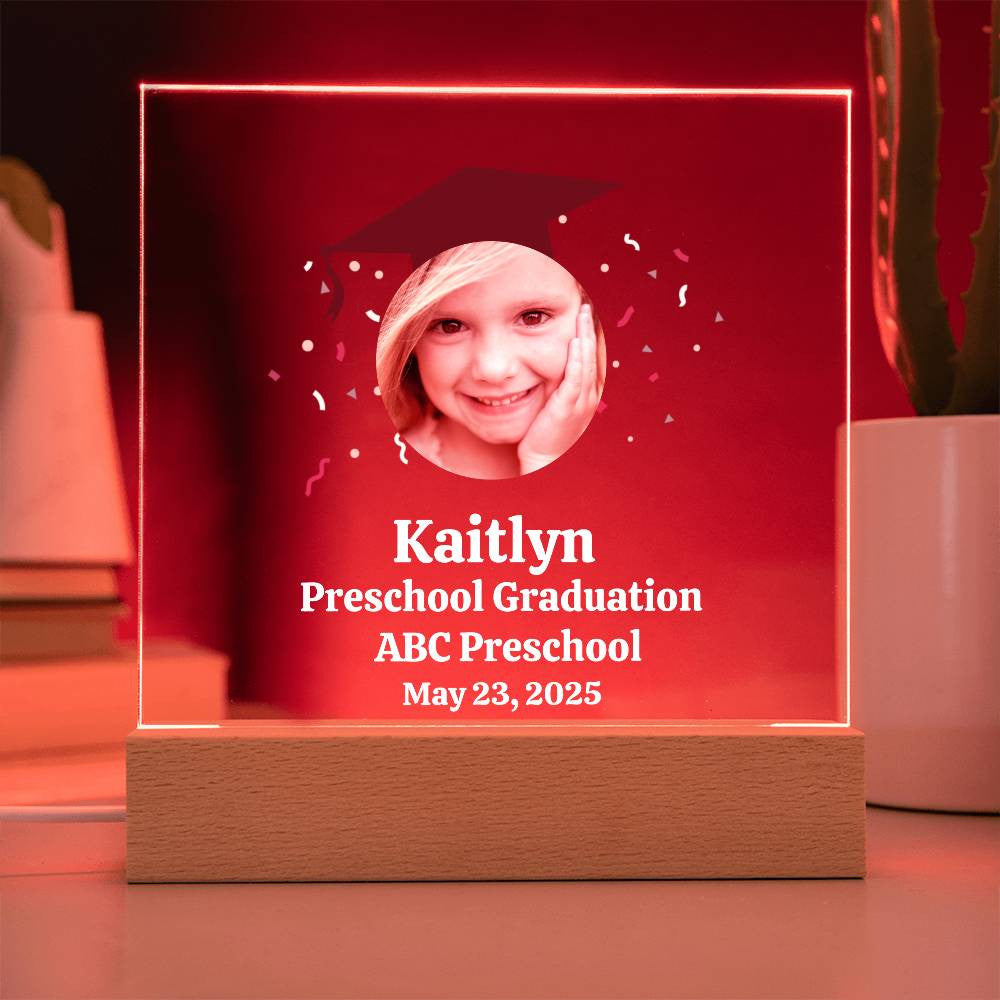 Personalized Preschool Graduation Plaque-[Heartfelt Family Gift]