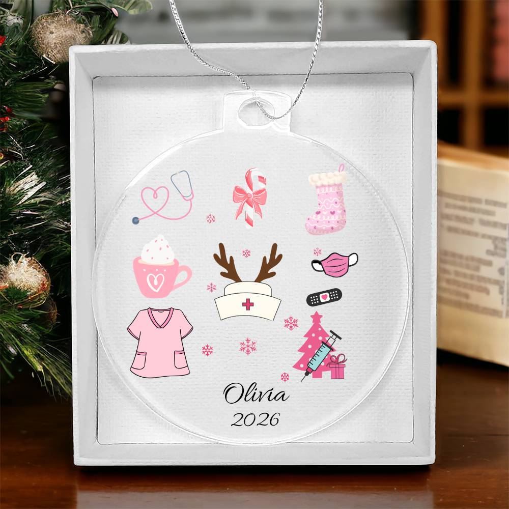 Nurse Acrylic Christmas Ornament