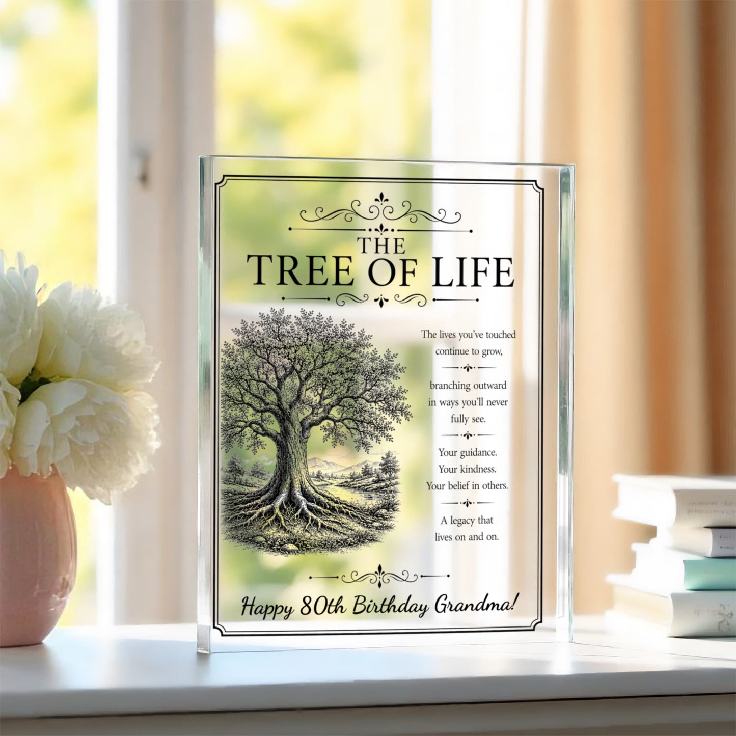 Tree of Life Legacy Gift, Personalized Acrylic Plaque, Gift for Grandma, Birthday Keepsake, Inspirational Home Decor, Memorial Gift