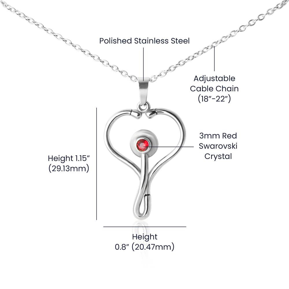 Nurse Stethoscope Necklace Gift-[Heartfelt Family Gift]