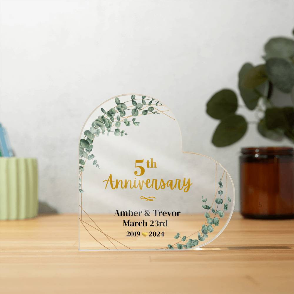 5th Wedding Anniversary Plaque-[Heartfelt Family Gift]