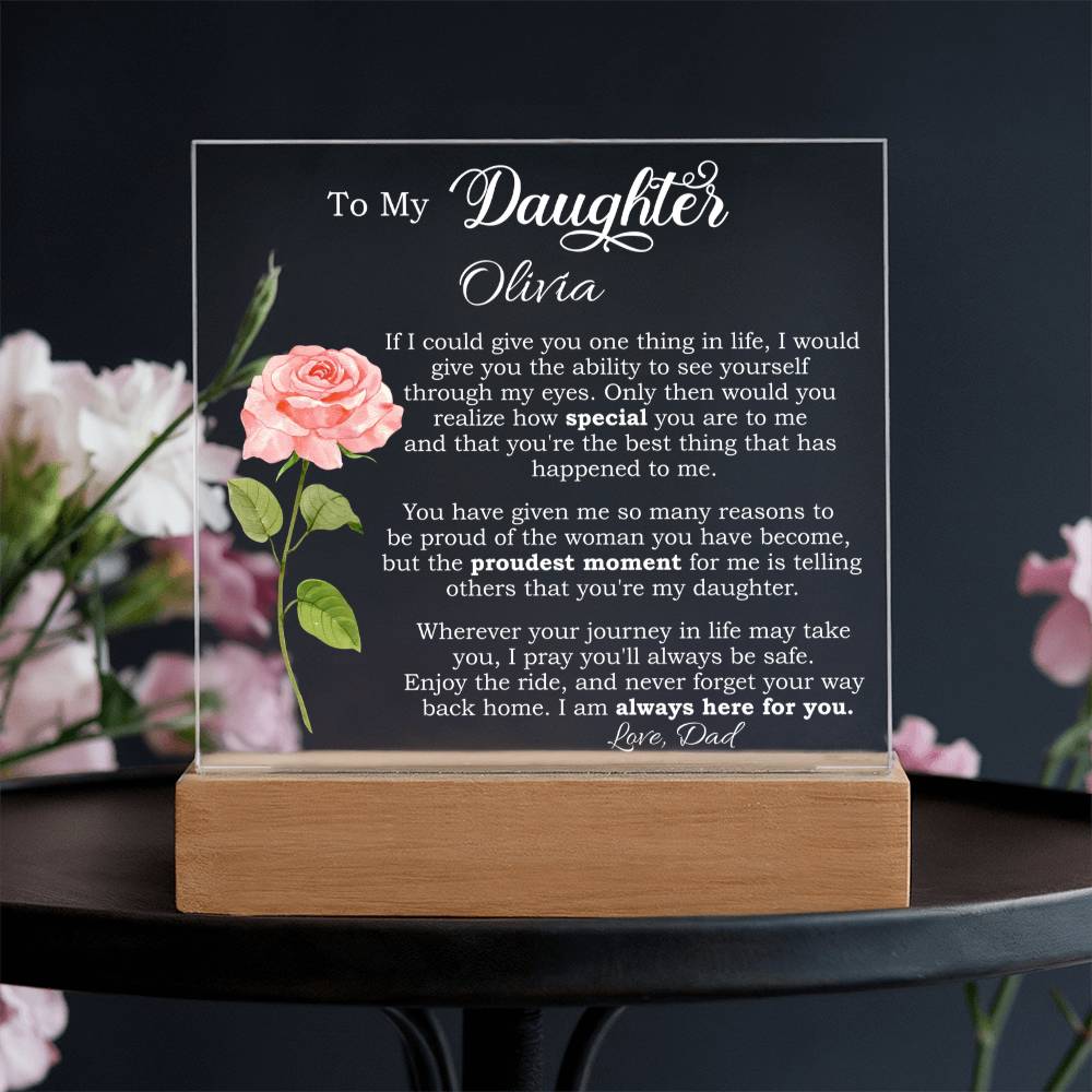 Personalized Acrylic Plaque For Daughter