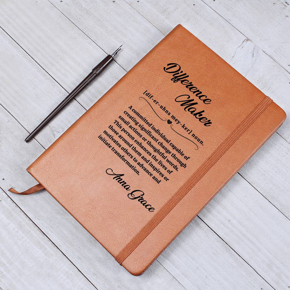 Difference Maker Personalized Journal-[Heartfelt Family Gift]