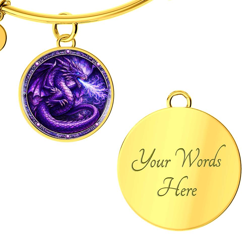 Personalized Purple Engraved Necklace Bracelet or Keychain