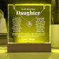 Daughter from Mom Acrylic & Love Knot Necklace Gift Set-[Heartfelt Family Gift]