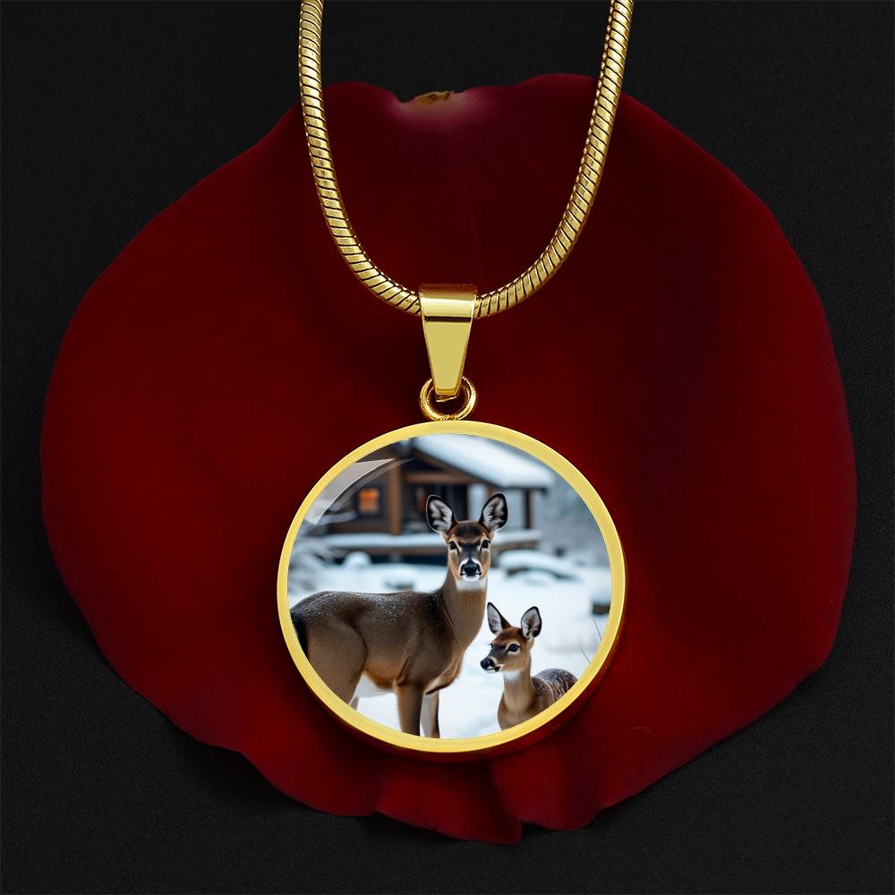 Deer Doe Personalized Pendant Necklace