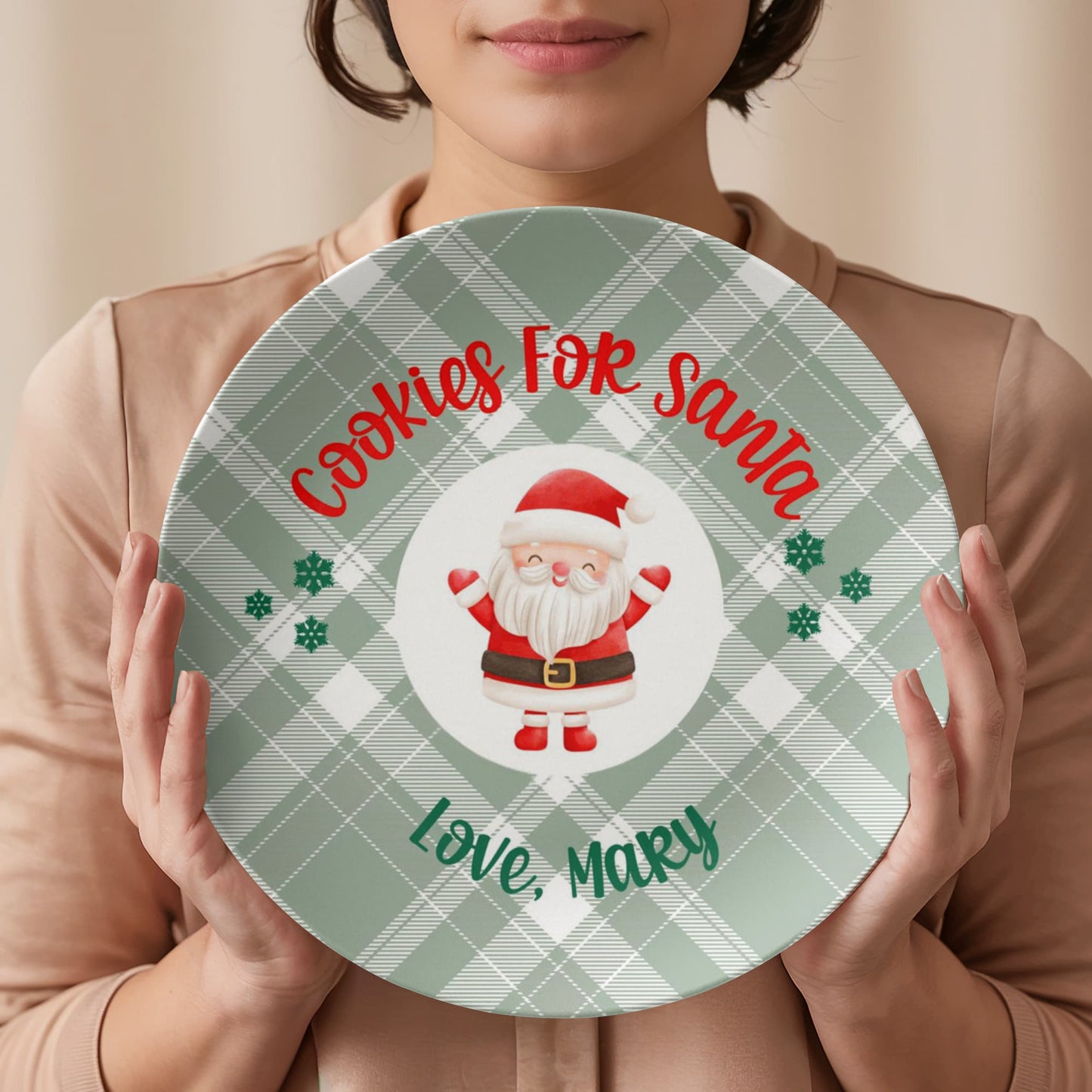 Cookies For Santa Personalized Plate