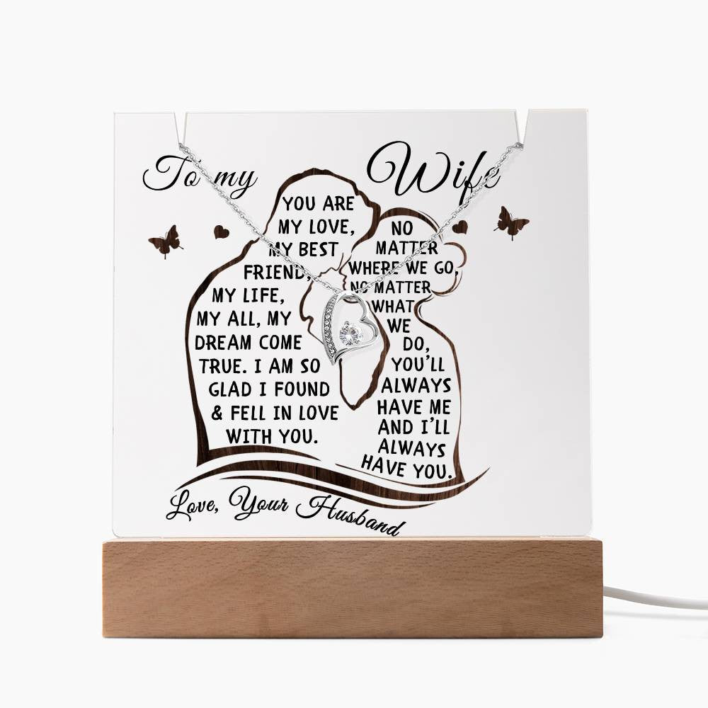 Wife Acrylic Necklace Gift Set-[Heartfelt Family Gift]