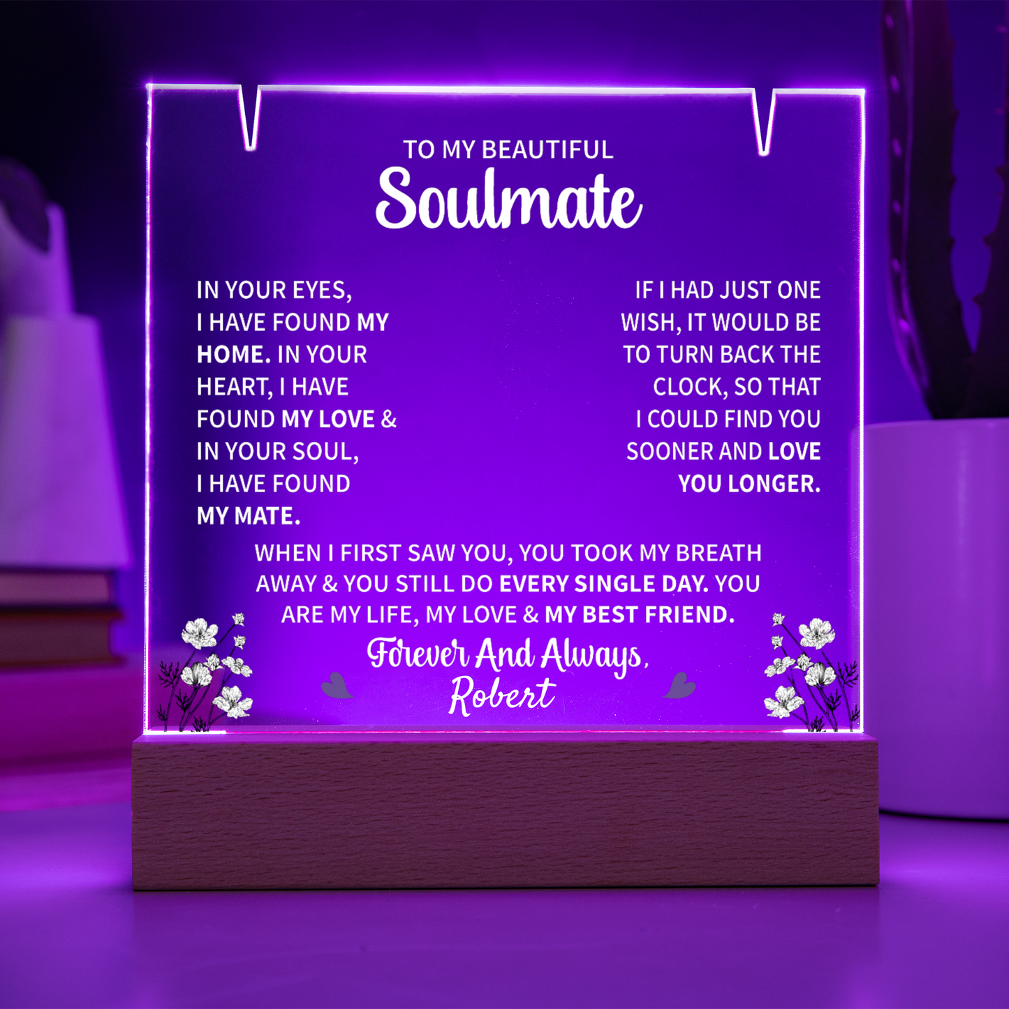 Soulmate Lighted Jewelry Holder with Necklace Gift Set-[Heartfelt Family Gift]