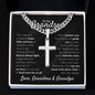 Grandson Engraved Cross-[Heartfelt Family Gift]