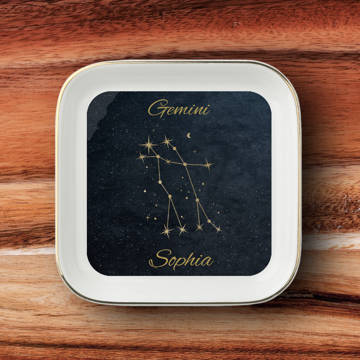 Gemini Zodiac Jewelry Dish
