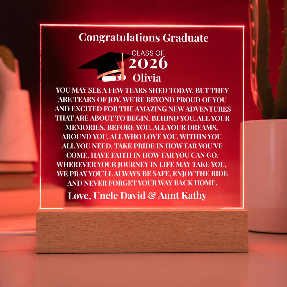 Personalized Graduation Plaque Gift