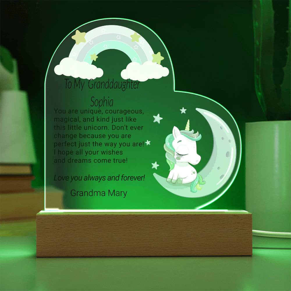 Personalized unicorn plaque led nightlight-[Heartfelt Family Gift]